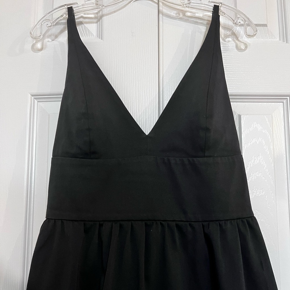 EUC Chaiken black silk blend black midi cocktail dress, size 8